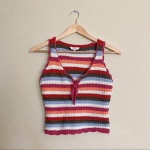 Candie’s crochet tank top